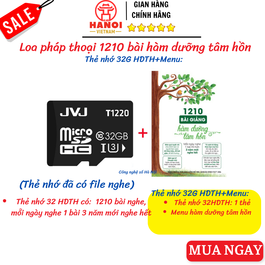 THẺ NHỚ 32G HÀM DƯỠNG TÂM HỒN 1210 BÀI