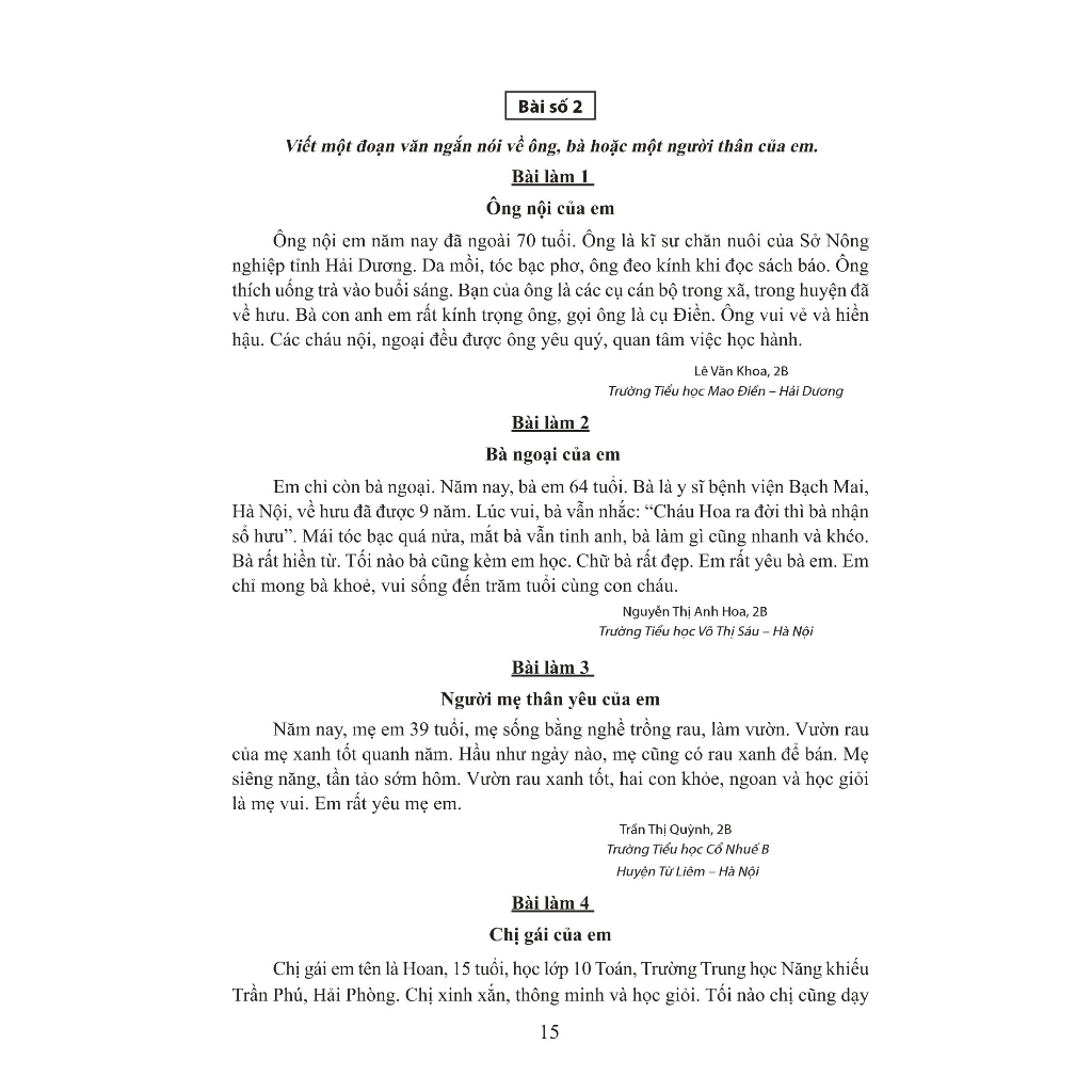 Sách: Tuyển Chọn Những Bài Văn Miêu Tả Lớp 2