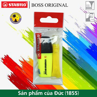 Bộ 1 bút dạ quang stabilo boss mini + ruột châm mực