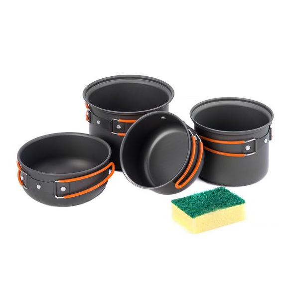 Bộ nồi dã ngoại 4 in 1 NatureHike NH15T401-G dành cho 2-3 người