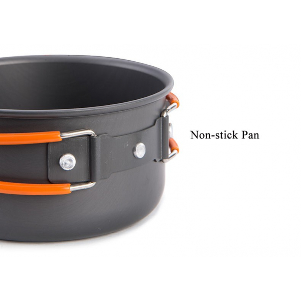 Bộ nồi dã ngoại 4 in 1 NatureHike NH15T401-G dành cho 2-3 người