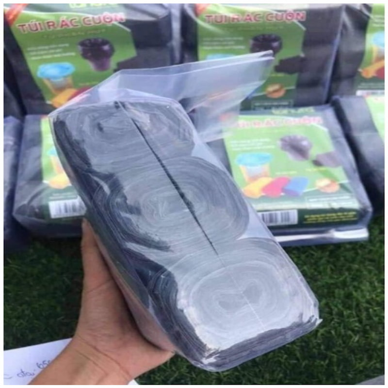 Set 3 cuộn Túi Rác Tự Phân Hủy - Bao Rác Đen Kích Thước Lớn 55*65 cm