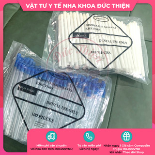 Ống hút nước bọt nha khoa Việt Nam - Vật tư nha khoa chính hãng