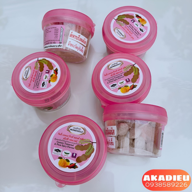 Kẹo Me Dẻo Xí Muội MONIEGOLD Thái Lan hũ 50g