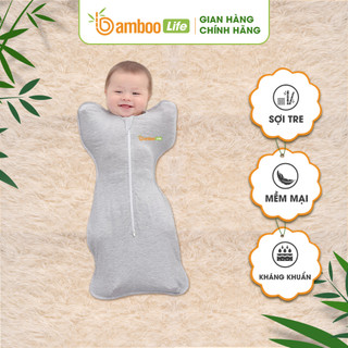 Nhộng chũn cho bé từ sợi tre Bamboo Life BL069 giúp trẻ ngủ ngon giấc mềm mại kháng khuẩn cho da