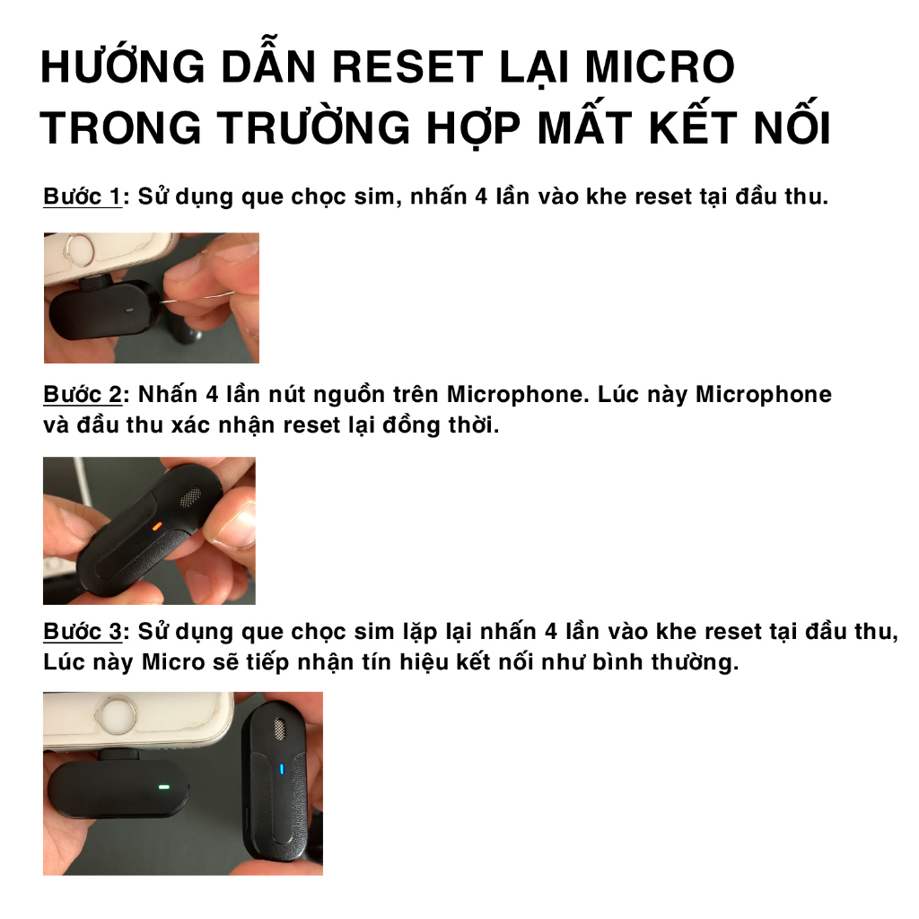 Micro Thu Âm Không Dây M8 Wireless Microphone . Lọc tạp âm khi Livestream/ Interview/ Vlog - IOS/ Android