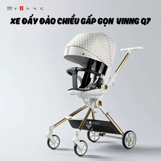 Xe đẩy du lịch gấp gọn đảo chiều vinng q7 dòng cao cấp 2023 dành cho bé