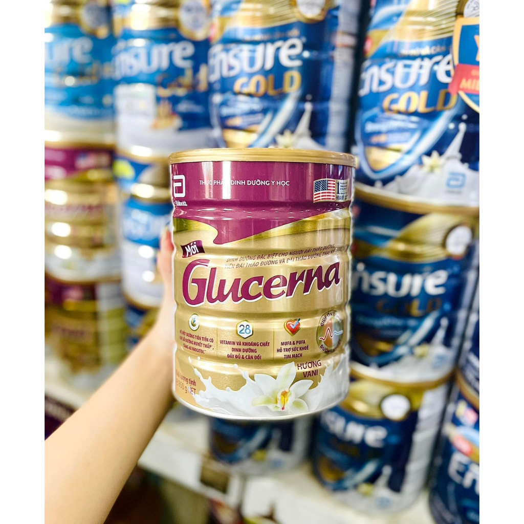 Sữa bột dành cho người bị tiểu đường Glucerna Abbott 850g giúp kiểm soát đường huyết