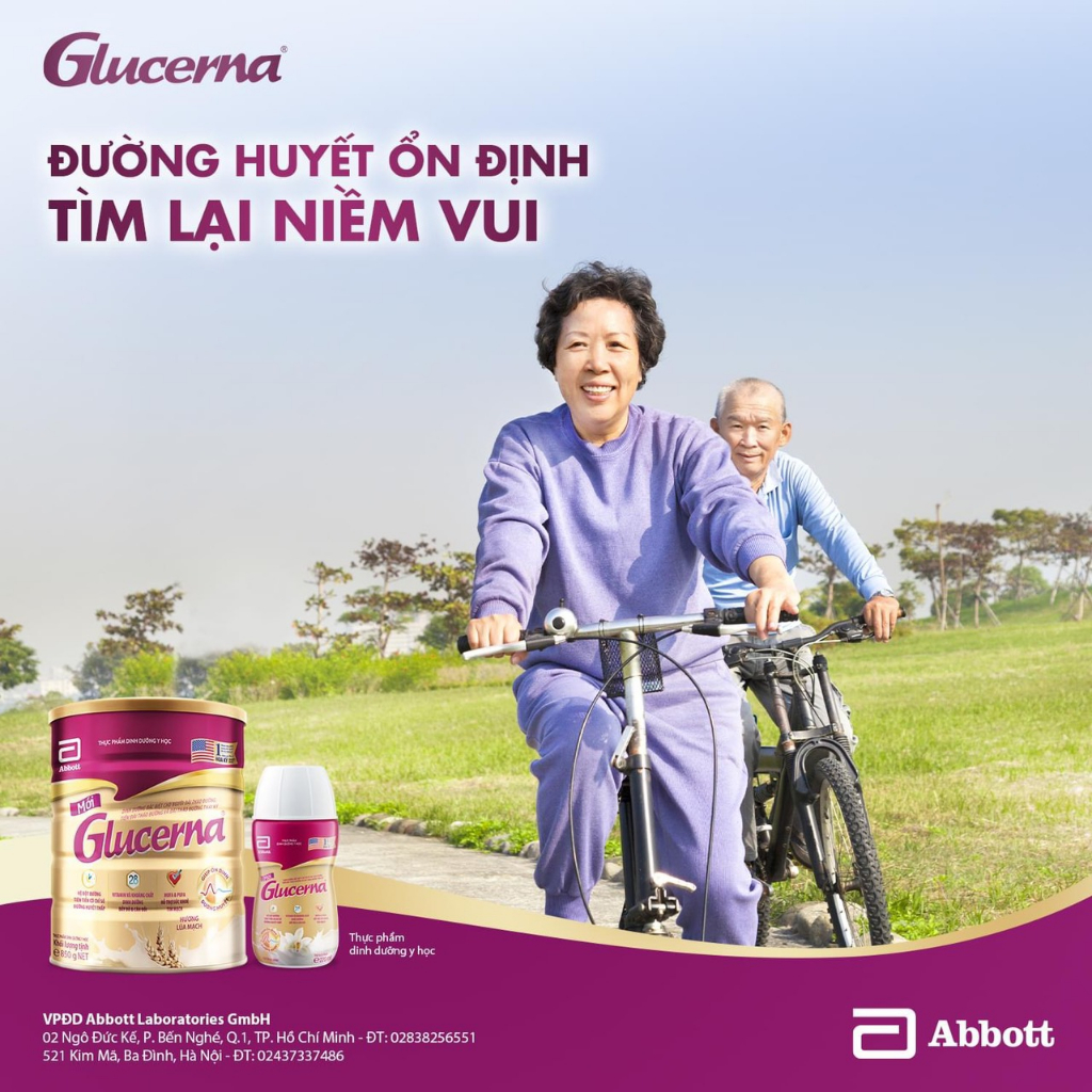 Sữa bột dành cho người bị tiểu đường Glucerna Abbott 850g giúp kiểm soát đường huyết