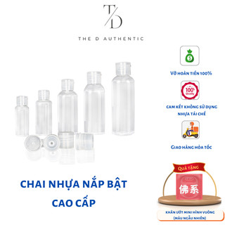 Chai/lọ nhựa nắp bật chiết mỹ phẩm, nước tẩy trang, dụng cụ làm đẹp, chai/lọ nhựa nắp bật siêu tiện lợi 30/50/100ml
