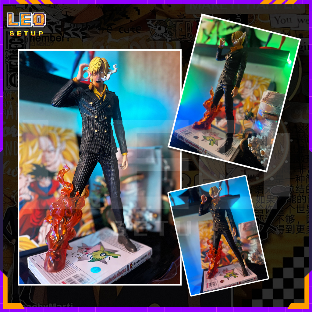 Mô hình nhật vật anime Sanji Vinsmoke trong băng mũ rơm One Piece figure full box cực nét cao 31cm by Leo Setup