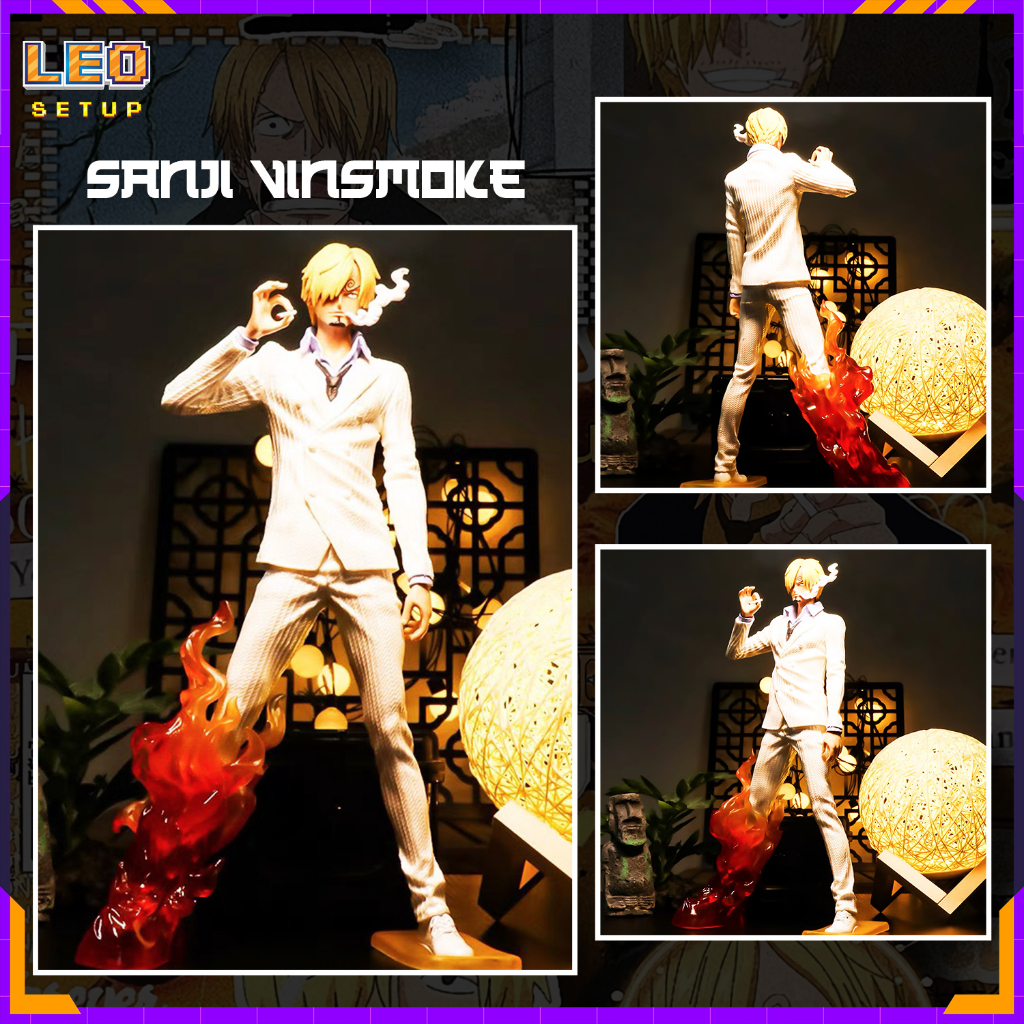 Mô hình nhật vật anime Sanji Vinsmoke trong băng mũ rơm One Piece figure full box cực nét cao 31cm by Leo Setup