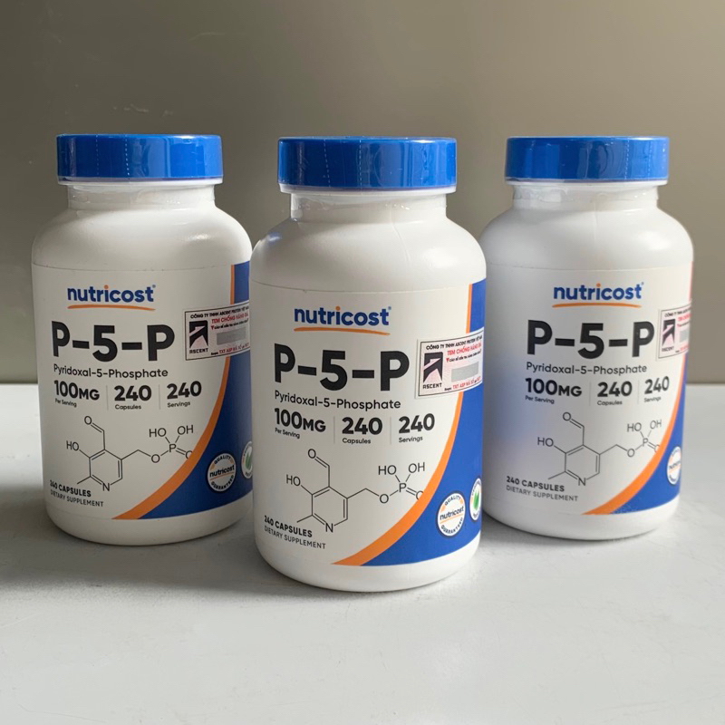 Nutricost P-5-P 100mg 240 viên : Bổ sung Vitamin B6 Pyridoxal Phosphate
