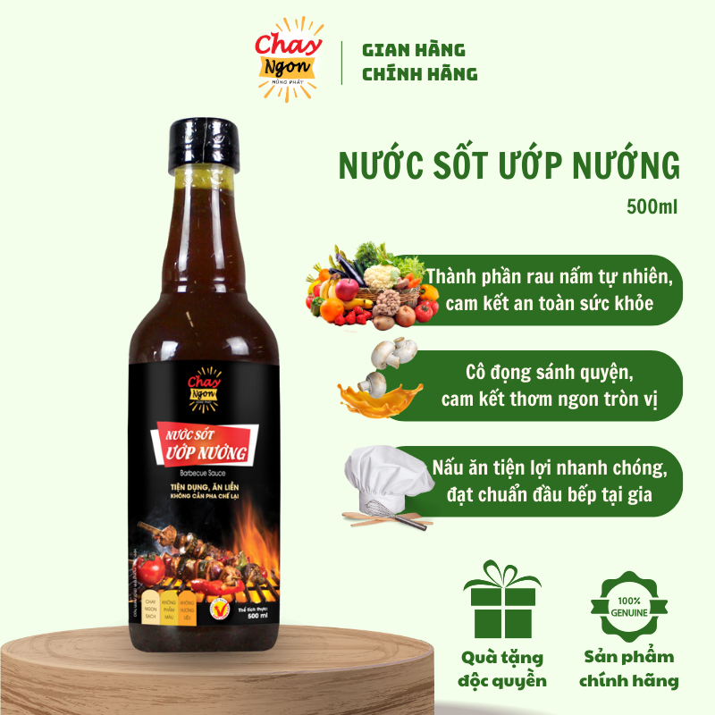 Nước Sốt Ướp Nướng CHAY NGON HÙNG PHÁT Chai 500ml