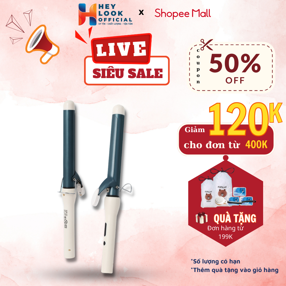 Máy uốn tóc GODWELL - Máy làm tóc xoăn Hàn Quốc lọn to đường kính 32mm MUT5