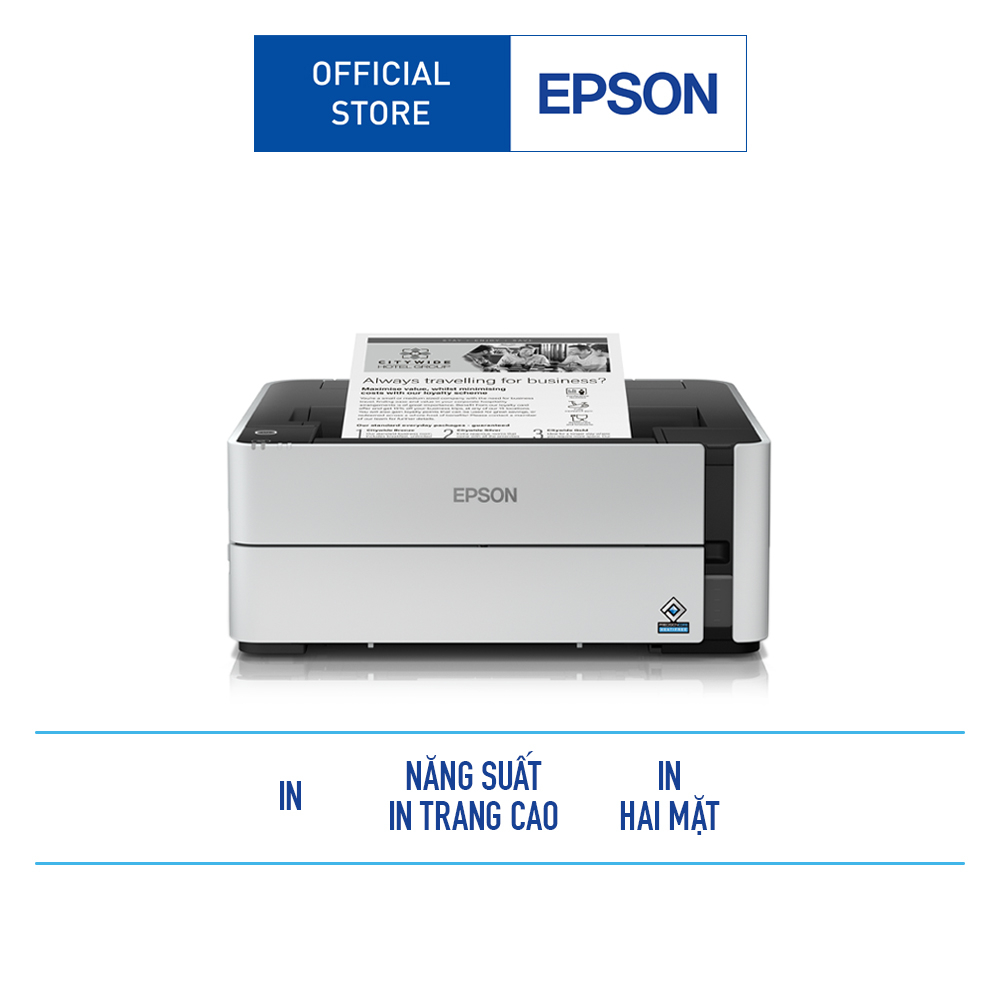 Máy In Trắng Đen Đơn Năng Epson EcoTank M1140 In Đảo Mặt Tự Động Khổ A4