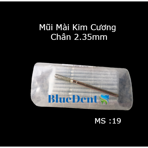 Mũi Đá Mài Kim Cương Chạm Khắc Không Làm Đen Sứ, Kim Loại Cán 2.35mm