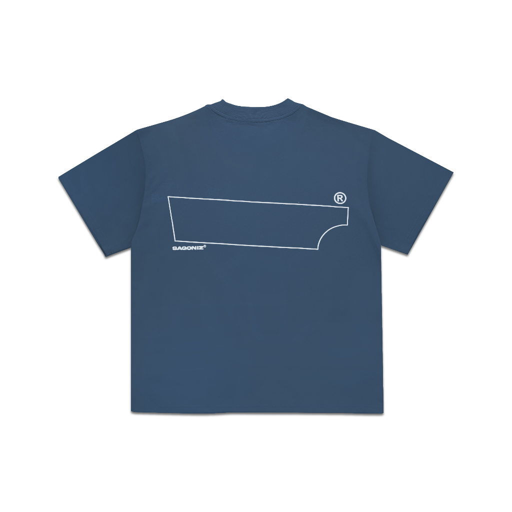 Áo thun thêu logo Sagoniz Cotton 95% form dáng Boxy năng động, thấm hút mồ hôi