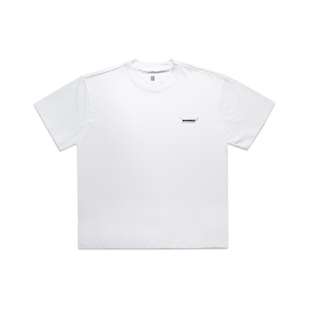 Áo thun thêu logo Sagoniz Cotton 95% form dáng Boxy năng động, thấm hút mồ hôi