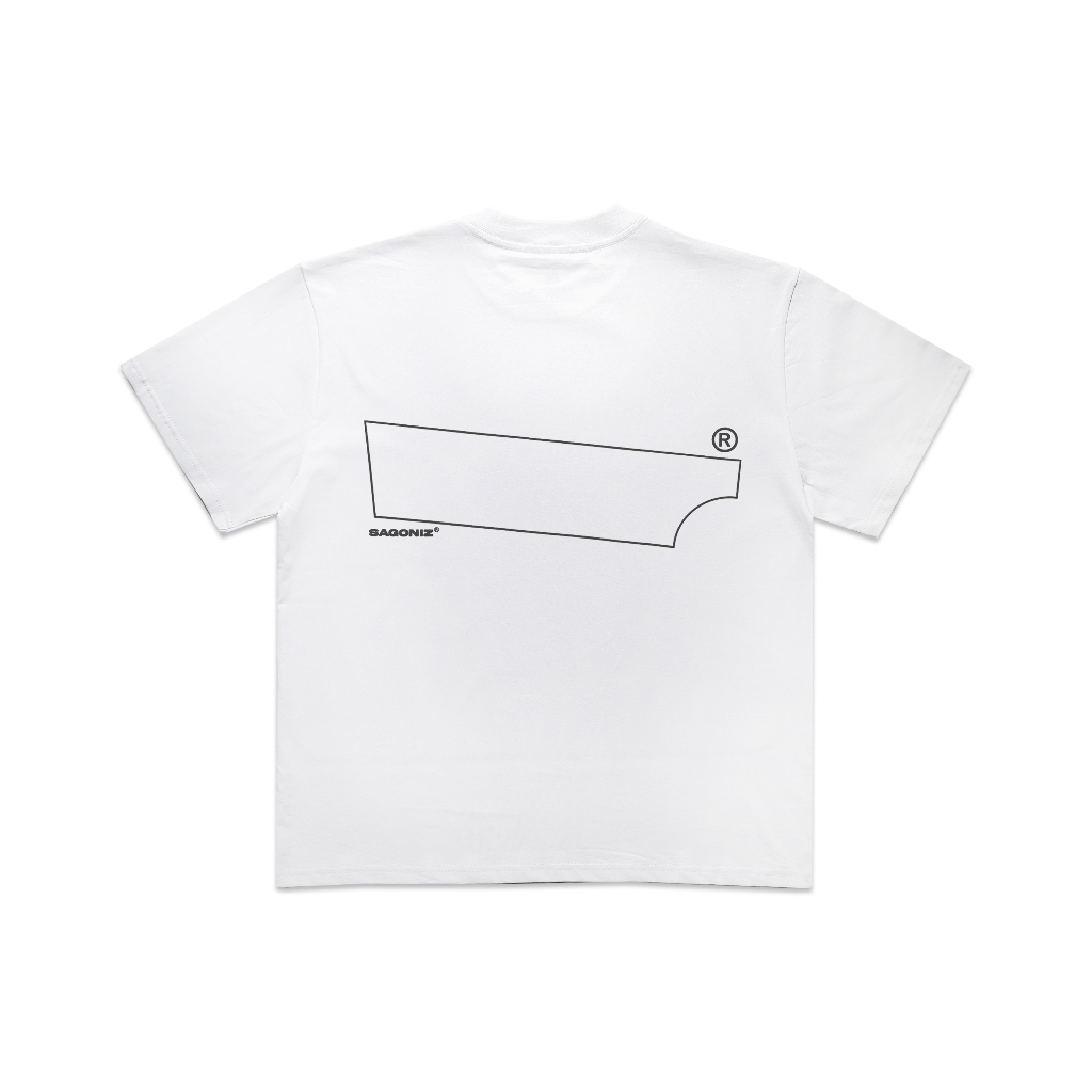 Áo thun thêu logo Sagoniz Cotton 95% form dáng Boxy năng động, thấm hút mồ hôi