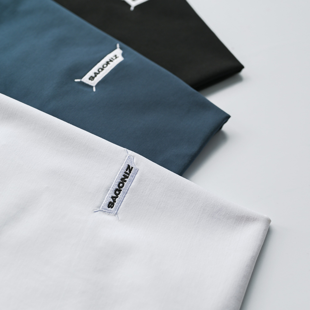 Áo thun thêu logo Sagoniz Cotton 95% form dáng Boxy năng động, thấm hút mồ hôi