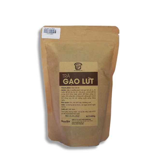 Trà gạo lứt Homefood 400g giảm cân, đẹp da, chống lão hóa