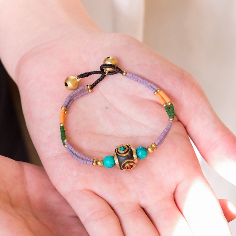 Vòng Tay, Lắc Tay Tây Tạng phối Charm Hạt Thời Trang Boho Nam Nữ