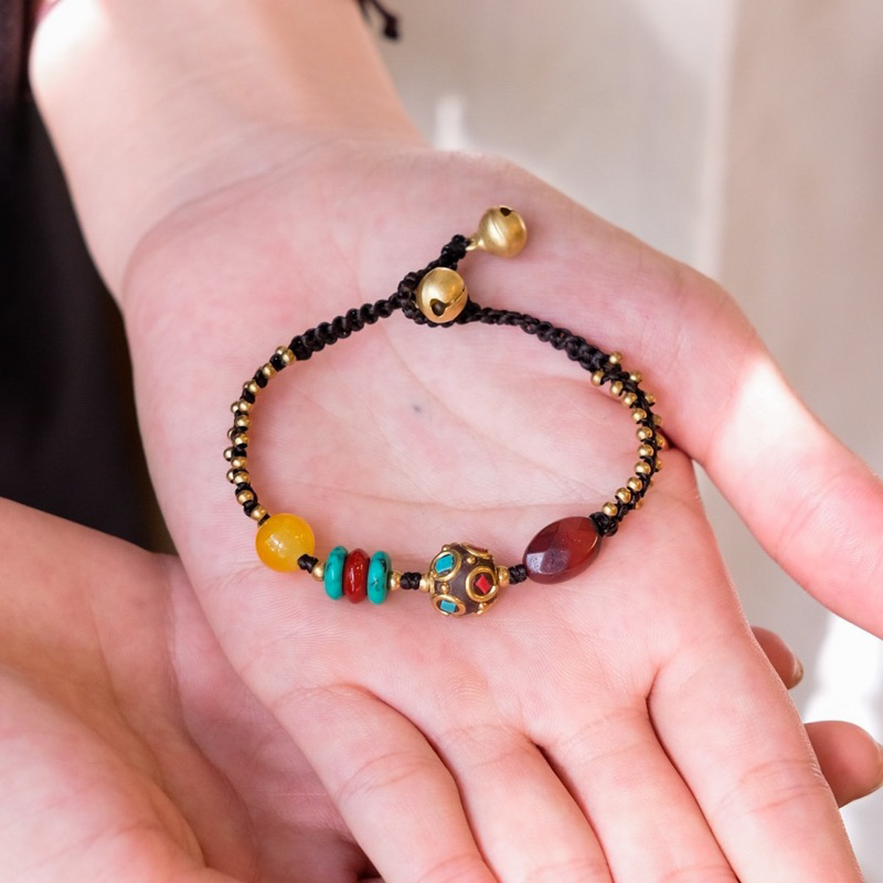 Vòng Tay, Lắc Tay Tây Tạng phối Charm Hạt Thời Trang Boho Nam Nữ