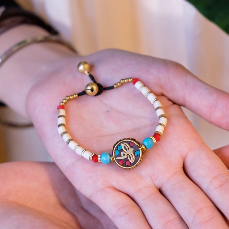 Vòng Tay, Lắc Tay Tây Tạng phối Charm Hạt Thời Trang Boho Nam Nữ