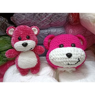 Len nhung đũa màu trơn, màu loang sợi to. cuộn 100g.