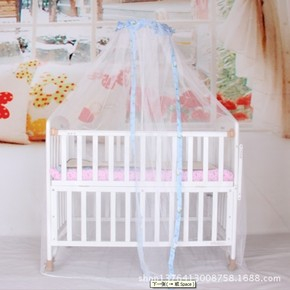 Cũi Trắng Em Bé Tặng Kèm Màn, Nôi Cũi Gỗ 2 Tầng Gỗ Thông KT 105x60x85