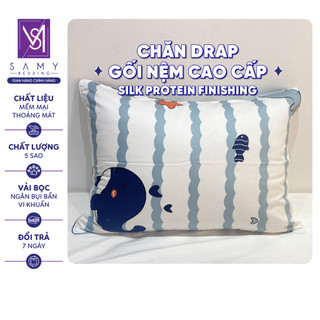 Vỏ Gối Nằm SAMY BEDDING Cotton Lụa Satin Cao Cấp Mềm Mại Thoáng Mát
