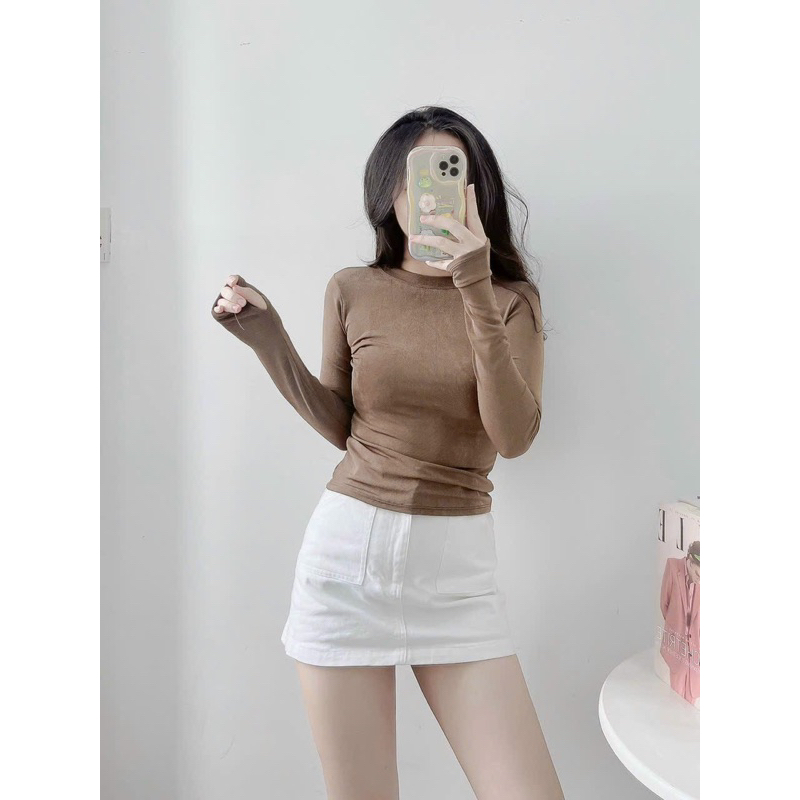 Áo Thun Tay Dài Thun Nhũ Siêu Sang