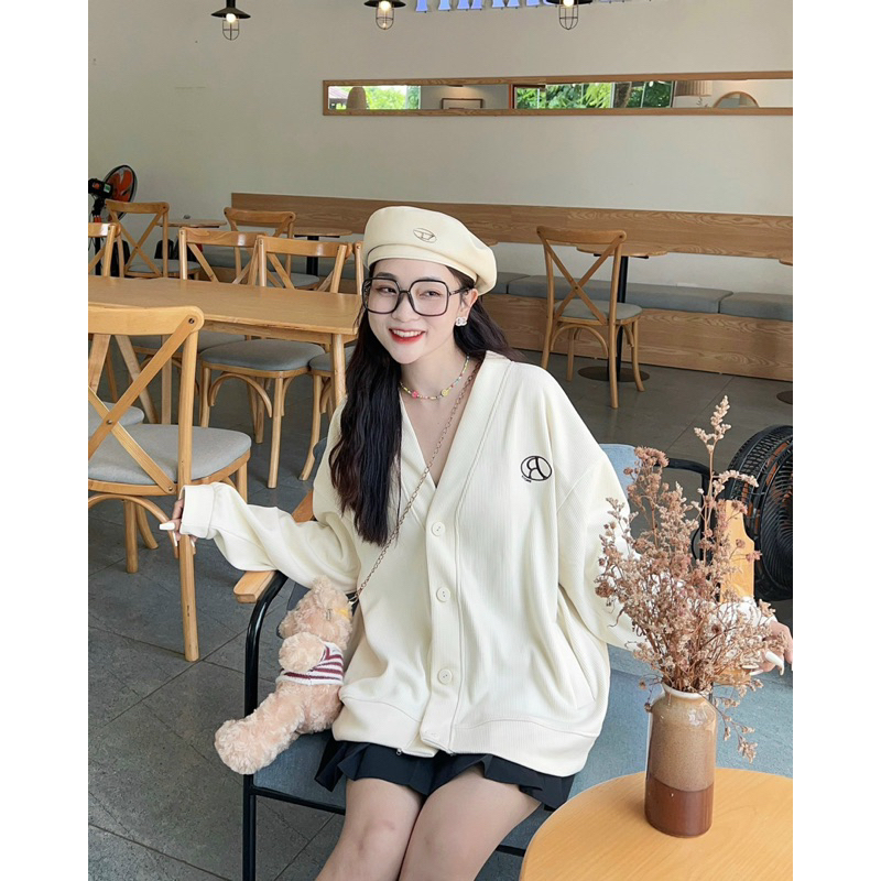 Áo cardigan thêu logo R 2822