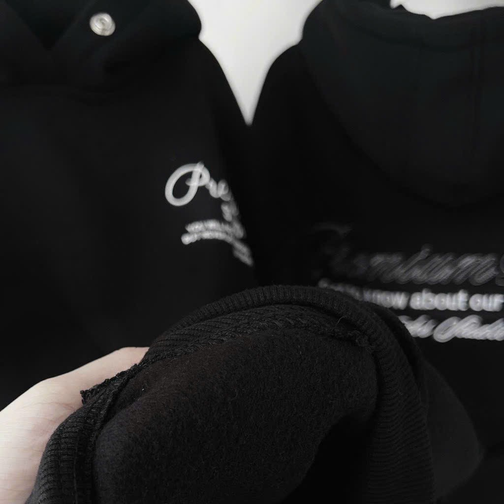 Áo khoác Hoodie Nam Nữ style mặc trái logo in Studio chất nỉ nón lớn 2 lớp có cúc bấm lưng thêu Hoco36 36