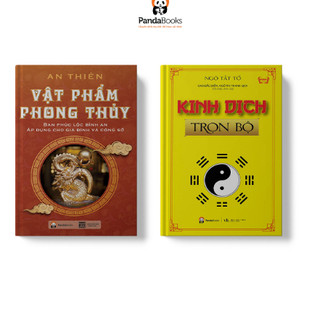 Sách pandabooks combo 2 cuốn vật phẩm phong thuỷ + kinh dịch trọn bộ