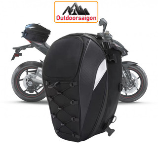 Túi đựng nón bảo hiểm fullface, chống thấm nước, dung tích 30-40l gắn yên sau xe máy, có quai đeo như chiếc ba lô.