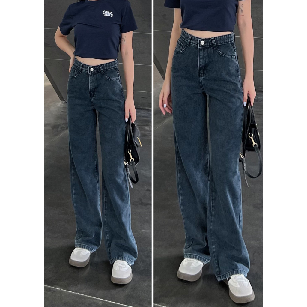 Quần jean nữ ống đứng màu xám tro - 247store.vn - QuanJeansuong9875_P7K6