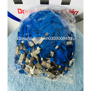 Dây đeo bảng tên thun kẹp xanh