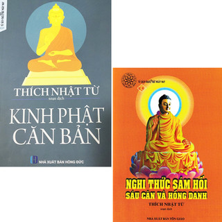 Sách - combo kinh phật căn bản + nghi thức sám hối sáu căn và hồng danh