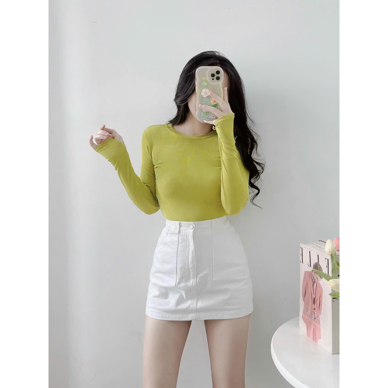 Áo Thun Tay Dài Thun Nhũ Siêu Sang