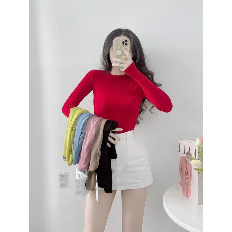 Áo Thun Tay Dài Thun Nhũ Siêu Sang