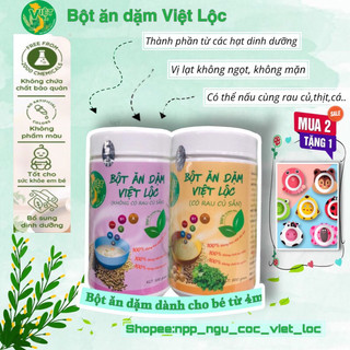 Bột Ăn Dặm Việt Lộc [ Chính hãng ] Sẵn 2 Loại Date Mới Nhất Phù Hợp Cho Bé Từ 4-11 Tháng
