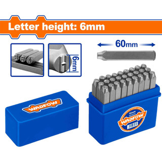 6mm bộ 27 mũi đột chữ wadfow wcc9276