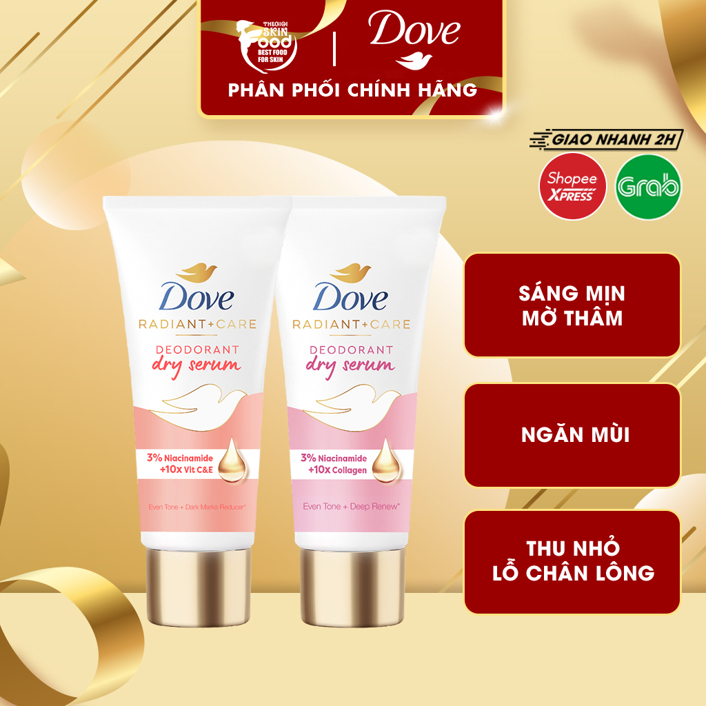 Kem Khử Mùi Tinh Chất Serum Sáng Mịn Dove Deodorant Dry Serum Collagen 40ml (che tên sản phẩm khi giao hàng)