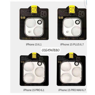 Miếng dán bảo vệ cụm camera trong suốt cho iphone 15/ 15 plus/ 15 pro/ 15 pro max siêu bảo vệ