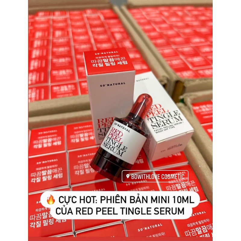Thay Da Sinh Học Red Peel Tingle Serum So Natural Tẩy Da Chết Làm Sáng Mờ Thâm Tái Tạo Da Giảm Mụn