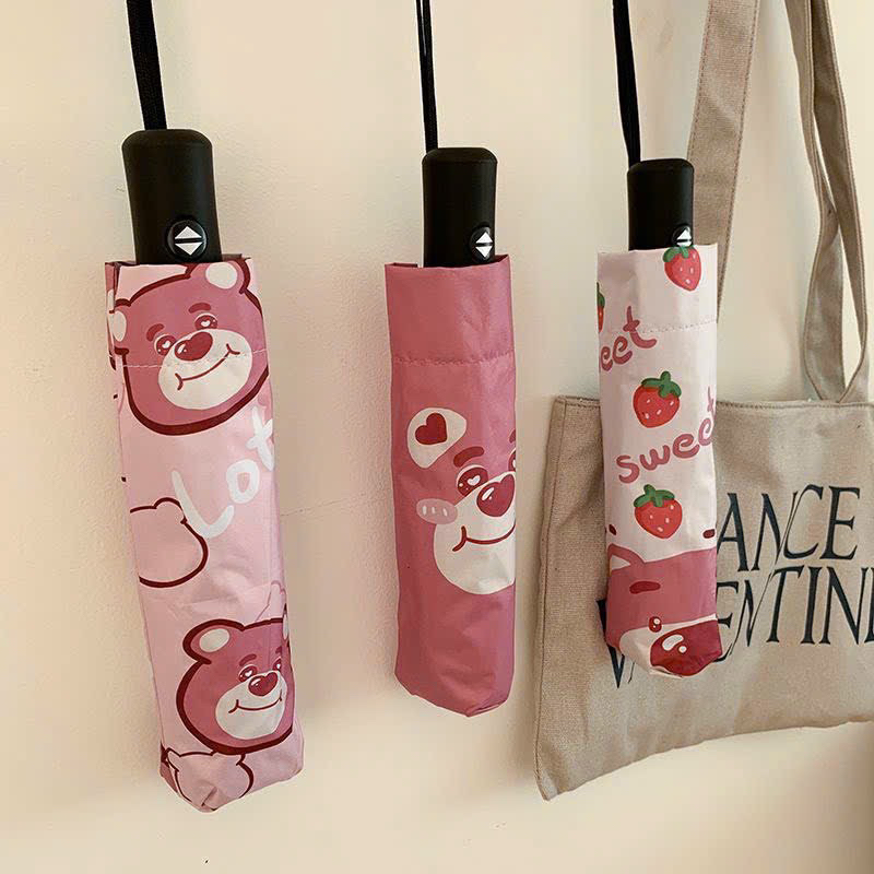 Ô dù che mưa che nắng chống UV gấu lotso tự động 8 xương chắc chắn