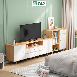 Kệ tủ ti vi để sàn 2 ngăn kéo 2 tủ phong cách bắc âu - gp142