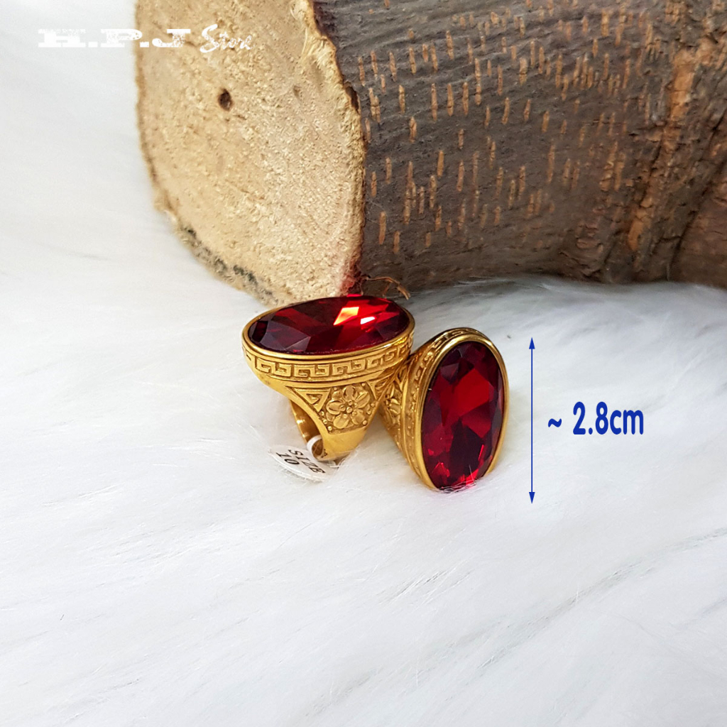 Nhẫn nam mặt đá to, bự và dài.